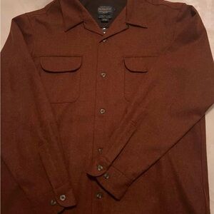 Pendleton Men's Rust Brown Wool Shirt Jacket